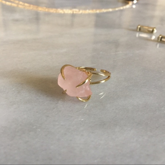 Raw Rose Quartz Ring - Picture 9 of 12